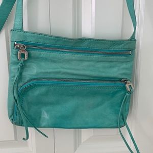 HOBO brand aqua colored leather crossbody